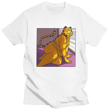 Garfildas Mondaze Marškinėliai Vyrams Minkštos Medvilnės Marškinėlius Laisvalaikio Tees Trumpas Rankovės Funny Cat T-shirt Palaidi Tinka Drabužių Merch