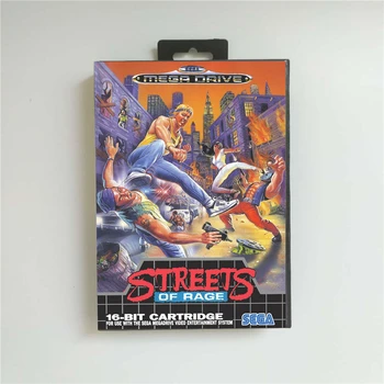 Gatvėse Pyktis - EUR Padengti Su būda 16 Bitų MD Žaidimas Kortelę Megadrive Genesis Vaizdo Žaidimų Konsolės