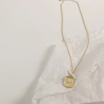 Gotikos Aukso Spalvos korėjos Perlų Juosta Aikštėje Pakabukas Karoliai Moterų Mergina bižuterijos collares