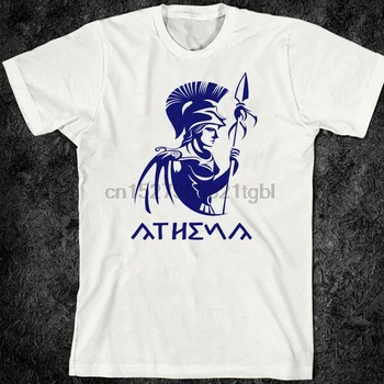 Graikų Karo T-Shirt Greco Romos Gladiatorius Spartakas 300 Conan Šalmas Atėnė Tee