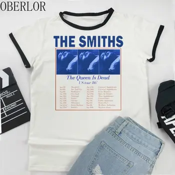 Harajuku Juokingas Animacinių filmų The Smiths T Marškinėliai Moterims Ullzang Kawaii T-shirt 90s korėjos Stiliaus Marškinėlius Grafinis Viršuje Tees