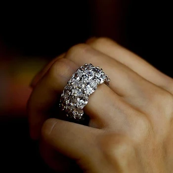 Huitan Prabangos Sužadėtuvių Žiedai Moterims Inkrustacijos AAA Kubinis Cirkonis Stilingas Žada Meilės Žiedai Dovanų Šalies Moterų Papuošalai