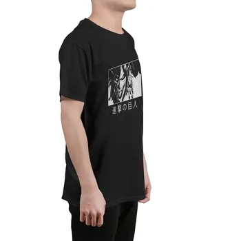 Išpuolis Titan Levi Akermano Grafinis marškinėliai Medvilnės Harajuku Anime Shingeki no kyojin Viršuje SNK Negabaritinių Tee Moteris/Vyras