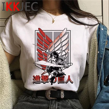 Išpuolis Titan Shingeki No Kyojin vasaros top marškinėlius vyrų japonijos harajuku pora estetinės porą drabužių, drabužių ulzzang