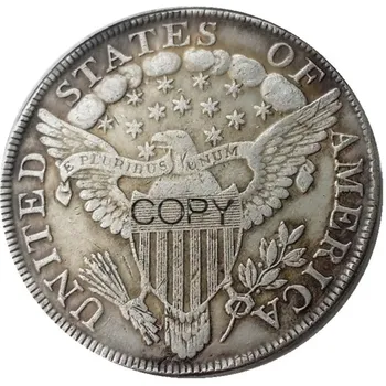 JAV 1799 Puoštas Krūtinė Doleris Sidabro Padengtą Kopijuoti Monetos