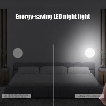 Judesio Jutiklis LED Nakties Šviesos USB Įkraunamą Energijos taupymo Miegamojo, vonios kambariui Laiptai Belaidžio Protingas Kūno Indukcinės Lempos