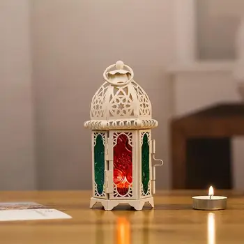 Kabo Maroko Klasikinės Baro Kūrybos Namuose Žvakių Laikiklis Namų Kaustytomis Geležies Žvakidė Žibinto Stiklo Apdaila F1P6