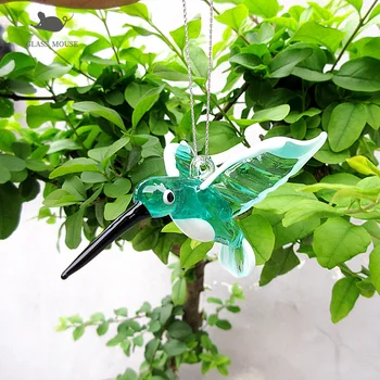 Kabo Murano Stiklo Hummingbird Statulėlės Rankų Darbo Mini Mielas Paukštis Gyvūnų Amatų Papuošalas Pakabukas Namų Fėja Sodo Dekoro Prekes