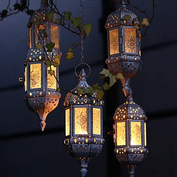 Kabo Žvakių Laikiklis Liustra Maroko Derliaus Kabinti Žvakių Laikikliai Žibintų Būti 40cm Grandinės