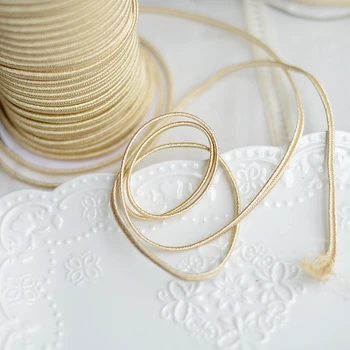 Karšto pardavimo Šviesiai aukso pynė virvę 0,7 cm drabužių priedai 