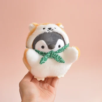 Kawaii Shiba Inu Pingvinas Pliušiniai Žaislai Mielas Animacinių filmų Minkštas Stuffedpendant Lėlės Klavišą Grandinės Žiedas, Pakabukas Minkštas Pliušas Žaislai Mergaitėms Dovanų