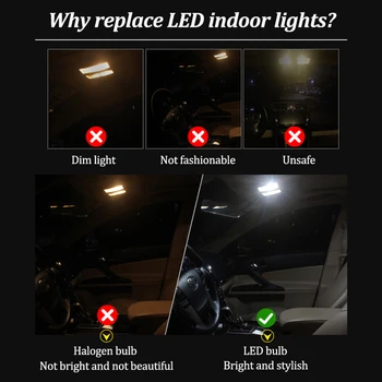 Klaidų LED lemputę Interjero Ligh Rinkinys, Skirtas 