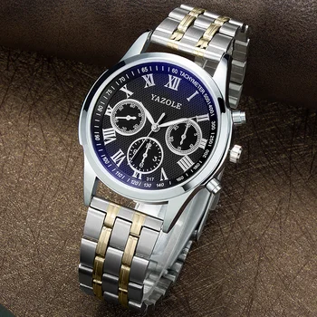 Klasikinis Dizainas Vyrai Laikrodžiai YAZOLE Blue Ray Kvarciniai Laikrodžių Vyrams iš Nerūdijančio Plieno Juosta atspari Vandeniui reloj hombre Verslo Vyrų Laikrodis