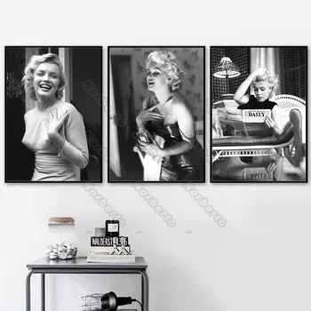 Klasikinis Nuotraukų Drobės Tapybos Sienos Plakatas Drobės Aktorius Marilyn Monroe Tapybos Kūrinys Plakatas Namo Kambarių Apdaila