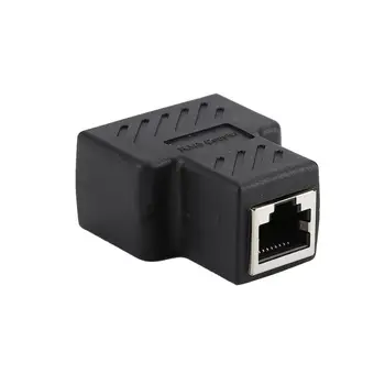 LAN Ethernet Kabelio Adapteris 1 2 Būdas LAN RJ45 Extender Splitter, Interneto Kabelio Jungtis 1 Input 2 Išėjimo Aukštos Kokybės