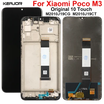 LCD Ekranas Xiaomi Poco M3 M2010J19CG Ekranas Originalus Touch Ekranas skaitmeninis keitiklis Pakeisti Xiaomi Pocophone M3 6.53