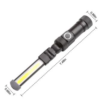 LED, COB Rankoje Deglas Darbo Žibintas Įkraunamas USB Fakelas Tikrinimo Lempą Avarinė Lempa