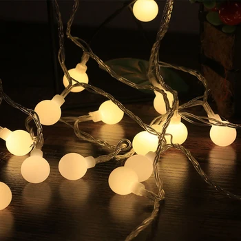 LED Kamuolys Girliandą Žibintai USB/Baterija Pasakų Styginių Šviesos Vandeniui Kalėdų Eglutė Vestuvių Namų Patalpų Apdailos, lempos