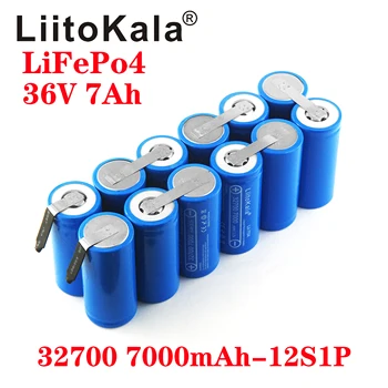 LiitoKala 12V 24V 36V 7Ah 32700 7000mAh lii-70A LiFePO4 Baterija 35A Nuolat Išleidimo Didžiausias 55A Didelės galios baterija, 