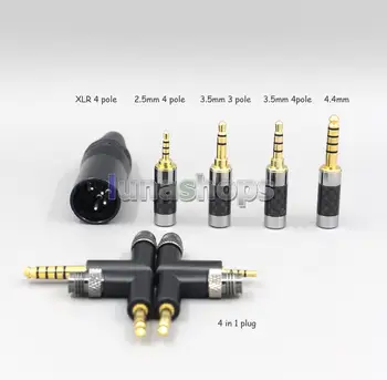 LN007121 2,5 mm 4.4 mm XLR Black 99% Grynas PCOCC Ausinių Kabelis Audio-Technica ATH-pro500mk2 PRO700MK2 PRO5V M50 M50RD