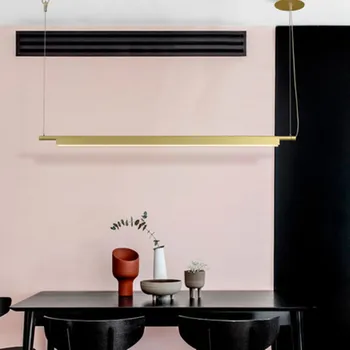 Luceplan Konspektas, linijinis liustra dizaineris pakabos šviesos aukso Black ilgai kabo žibintai, baras, valgomasis stalas Biuro apšvietimas