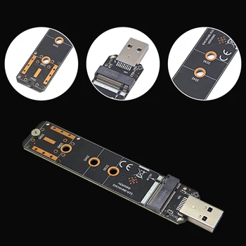 M. 2 USB 3.1 Dual Protokolo SSD Adapteris M. 2 NVME PCIe NGFF SATA M2 SSD Atveju 2230 2242 2260 2280 NVME/SATA M. 2 SSD