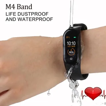M4 Smart Apyrankė atsparus Vandeniui Žiūrėti Kraujo Spaudimas, Širdies ritmo Monitorius FitnessTracker Smart 