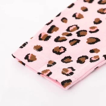 Mažai Specialistė Naują Pavasario Rudens Vaikai Mielas Pink Leopard Spausdinti Pagrindiniai Kokybės Medvilnės Megzti Merginos Laisvalaikio Kelnės