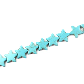 Mažas Big Star Natūralaus Akmens Karoliukai, Papuošalai Priėmimo Mėlyna Balta Tarpine Prarasti Granulių Rankų Darbo 