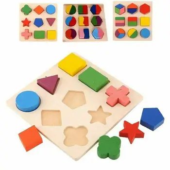 Mediniai Geometrinių Formų Dėlionė, Žaislai, Mediniai Dėlionės Dovana Kibinimas Žaislai Tangram Valdybos Montessori Žaidimas Smegenų Švietimo