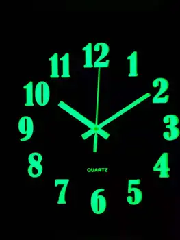 Mediniai Šviesos Numeris Kabo Laikrodžiai Sieninis Laikrodis Tyliai Tamsoje Švytinčiomis Sieniniai Laikrodžiai Šiuolaikinės Laikrodžiai, Namų Dekoro Modernus Kalėdų Dovana