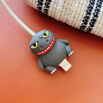 Mielas Bite Anime Digimon Animacinių filmų Kabelis-Winder USB Duomenų Eilutė Raštas Laido Padengti Silikono Papuošti Priedai