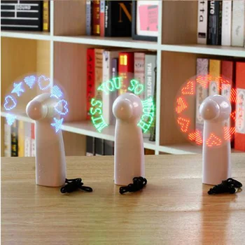 Mini LED Ventiliatorius Nešiojamų Mirksi Spalvinga Šviesos Aušinimo Ventiliatorius baterijomis, Festivalio Kūrybos Išpažintis Dovana Darbalaukio Aušintuvas