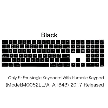Minkštas Silikoninis Klaviatūros Viršelis Klaviatūra Odos Raštas Apple Magic Klaviatūra su Skaičių Klaviatūra A1843 MQ052LL/Apsauginės plėvelės