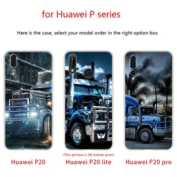Minkšti Silikoniniai Dėklai Huawei P40 30 P20 Pro P10 Lite E Plus P Smart Z 2019 2020 Super Kietas Sunkiųjų Sunkvežimių Automobilį