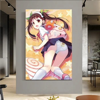 Monogatari Serijos Hachikuji Mayoi Anime Plakatų ir grafikos Meno Tapybos Apdaila Sienos Namo Nuotraukas Kambarį Dekoro