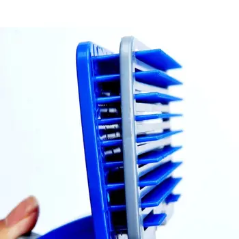 Mėlyna Rankinė Plaukų Šalinimo Kačių Šepetys Šukos Grėblys Vidutinio Pet Plastikinių Push Plaukų Šalinimo Šepetys Šukos Save Augintinio Valymo Produktai