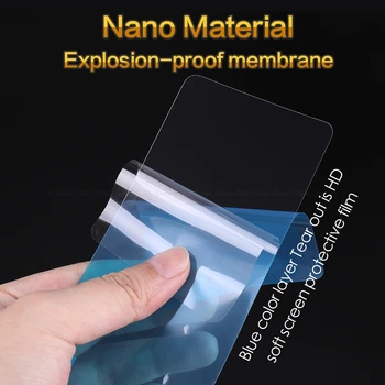 Nano Sprogimo Įrodymas Blizgus Ekranas Ekrano apsaugos KOLEGA AX5 AX5s AX7 A3s A5s A5 A7 A8 A31 A12 A83 A91 Minkštas Apsauginės Plėvelės