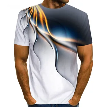Naujas trumpomis Rankovėmis T-shirt Vasaros vyriški marškinėliai vyriški Laisvalaikio Viršų 3D PrintingT-Marškinėliai Mados O-Kaklo Marškinėliai Didelio Dydžio Streetwear
