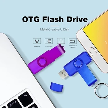 Naujas USB flash diskas 128GB OTG 2+1 didelės Spartos ratai 64GB 32GB 16GB 8GB pen drive 4GB saugojimo Micro USB Stick Tipo c telefono
