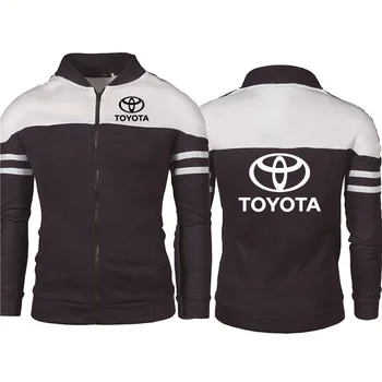 Naują Pavasario Rudens Vyrų megztinis Toyota automobilių logotipo spausdinimo Mados Sujungimas Vyrų Zip Striukė hip-hop Atsitiktinis Marškinėlius