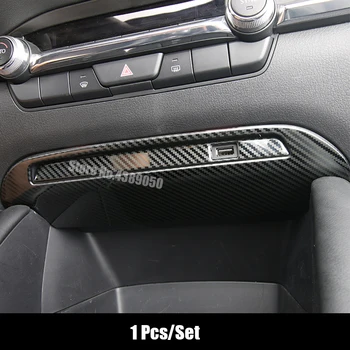Nerūdijančio plieno Automobilio Priekio Kraunama USB sąsaja rėmo Dangtis Apdaila Automobilį-Stilius Už Mazda 3 2019 2020 Priedai 2vnt