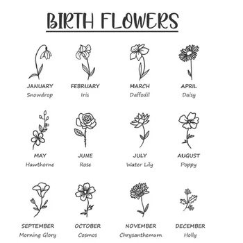 Nerūdijančio Plieno Išgraviruoti Gimimo Mėnesį, Gėlių Disko Žavesio Karoliai Choker Wildflower Pavasario Gėlių Birthmonth Dovana Moterims Mergina