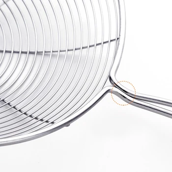 Nerūdijančio Plieno Maisto Aliejaus Puodą Kiaurasamtis Kaušas Virtuvės Įrankiai Ovalo Bauda Akių Skimmer Colanders Skimmer Ovalo Formos