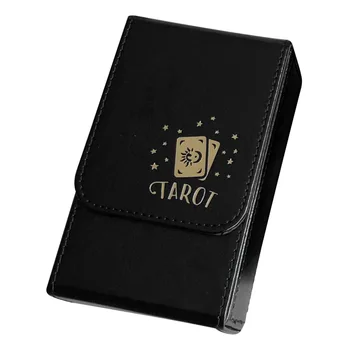 Nešiojamų Flip Cover Taro Kortų Dėžutė Kovos Scratch Denio Pokerio Aksesuarai Kelionės PU Oda Kolekcija Dulkėms, dvisluoksnis