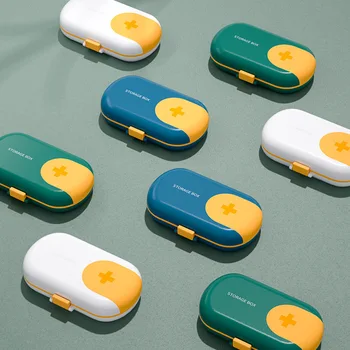 Nešiojamų Tablečių Dėžutė Išplatintas Mažų Mini Didelės Talpos Saugojimo Dėžutė Kelionės Uždaromos Drėgmei atsparus Medicina Lauke Dividable Tablet