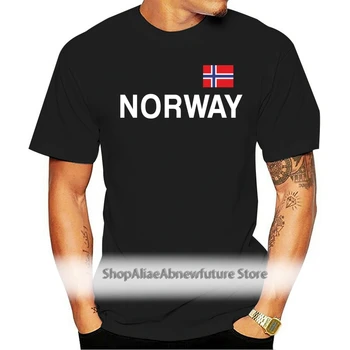 Norvegija T-Shirt - Tamsiai - su Vėliava Print - S-3XL - Norvegija, Norvegija, Oslo