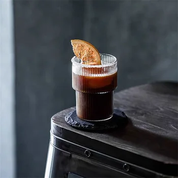 Origami stiklas skaidrus puodelio kavos puodelio ledo alaus termosas puodelio kūrybos puodelio pieno sulčių taurė