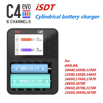 Originalus ISDT C4 EVO Smart Baterijų Kroviklis Su Tipas-C QC3.0 Produkcija AA AAA Li-ion Baterija su IPS Ekranas