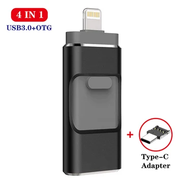OTG USB 3.0 Flash Drive, 16 32G 64G 128G 256G Memory Stick Pen Nykščio, Skirtų 